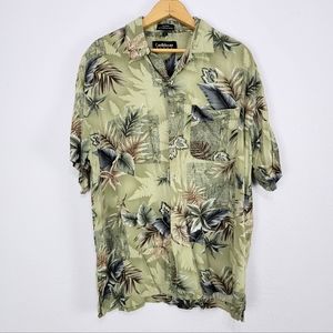 Vintage 90s Carribean Blues Hawaiian Shirt Size Large